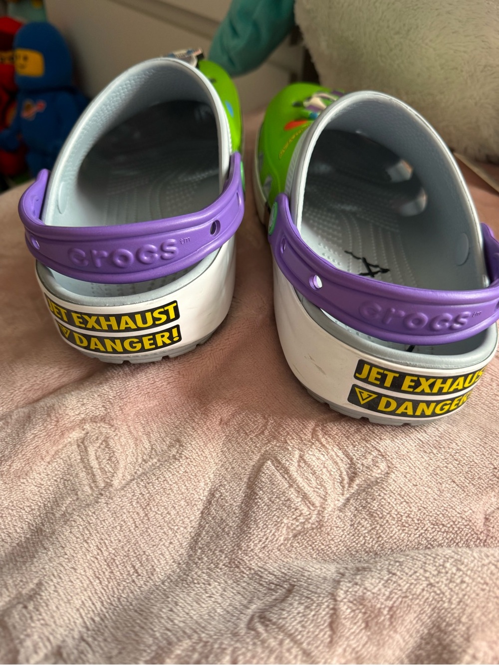CROCS Green & Purple Space Ranger Clog Mules with Charms - Picture 2 of 4